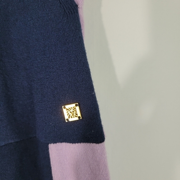 NWT Calvin Klein AUSTYN Navy/Purple Striped Pull-On Sweatpants Size L Pockets - Picture 5 of 12